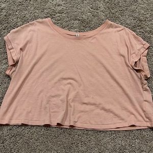 pink crop top